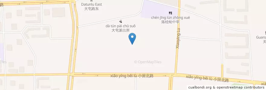 Mapa de ubicacion de 小营北路邮政所 en China, Pequim, Hebei, 朝阳区 / Chaoyang.