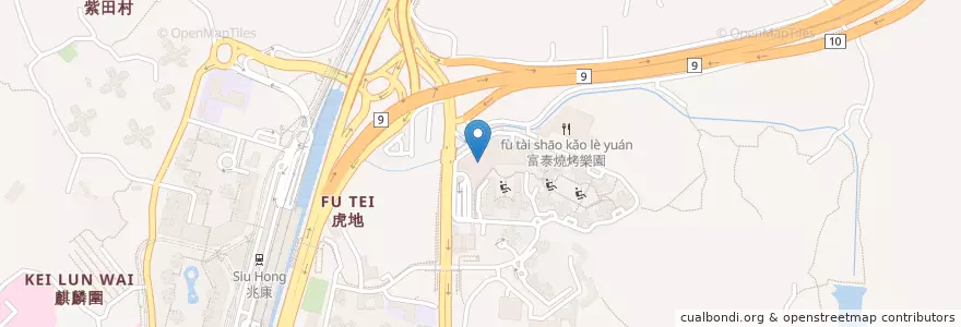 Mapa de ubicacion de KFC en China, Hong Kong, Cantão, Novos Territórios, 屯門區 Tuen Mun District.