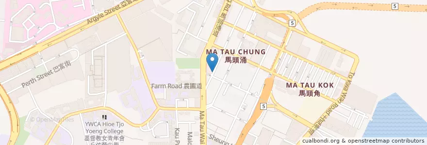 Mapa de ubicacion de 八方雲集 en China, Provincia De Cantón, Hong Kong, Kowloon, Nuevos Territorios, 九龍城區 Kowloon City District.