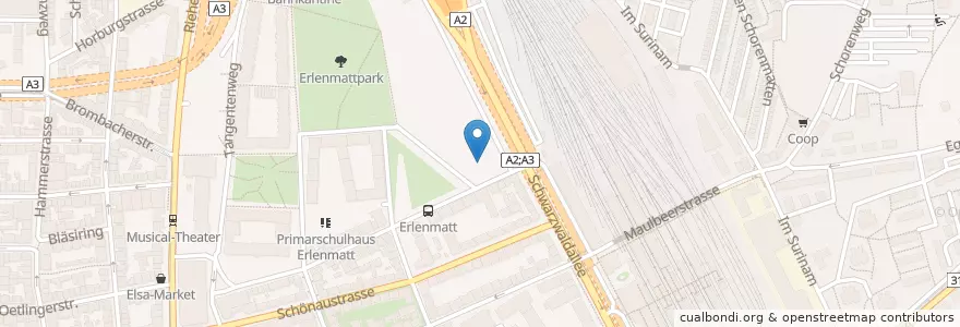 Mapa de ubicacion de Coop Vitality en 瑞士, Basel-Stadt, Basel.