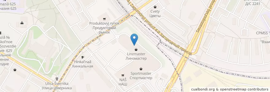 Mapa de ubicacion de Крошка Картошка en Rusya Federasyonu, Центральный Федеральный Округ, Москва, Юго-Западный Административный Округ.