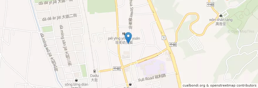 Mapa de ubicacion de 培英托兒所 en Taiwan, Taichung, 大肚區.