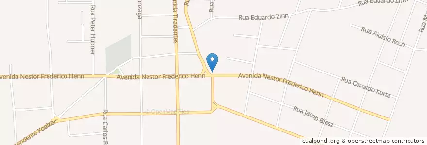 Mapa de ubicacion de Prefeitura Municipal en ブラジル, 南部地域, リオグランデ・ド・スル, Região Geográfica Intermediária De Santa Cruz Do Sul - Lajeado, Região Geográfica Imediata De Santa Cruz Do Sul, Vera Cruz.