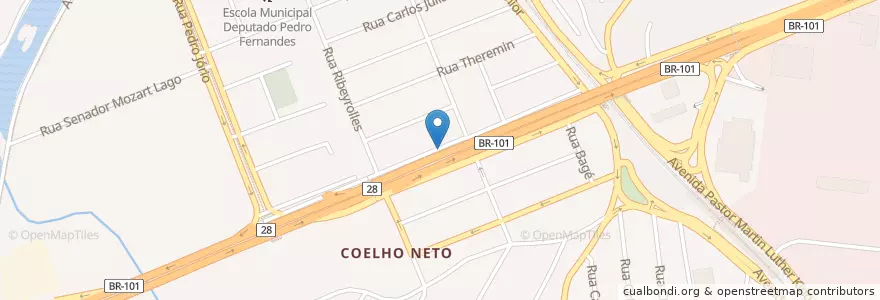 Mapa de ubicacion de CVCN en 브라질, 남동지방, 리우데자네이루, Região Geográfica Imediata Do Rio De Janeiro, Região Metropolitana Do Rio De Janeiro, Região Geográfica Intermediária Do Rio De Janeiro, 리우데자네이루.