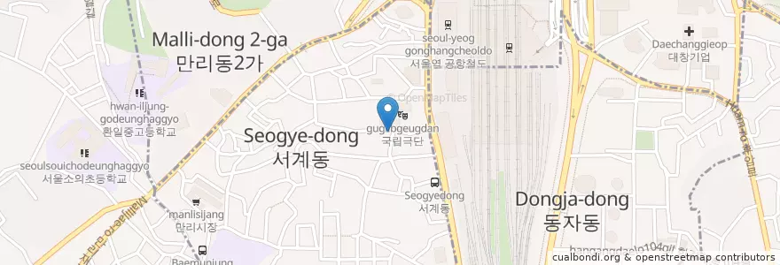 Mapa de ubicacion de Cafe Gio en Corée Du Sud, Séoul, 용산구, 중구, 청파동.