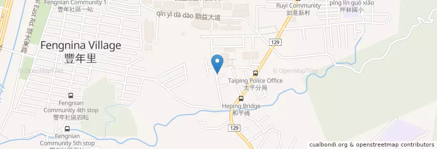 Mapa de ubicacion de 基督教中山浸禮教會 en 臺灣, 臺中市, 太平區.