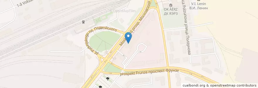 Mapa de ubicacion de Рюмочная en Rusia, Distrito Federal Central, Óblast De Yaroslavl, Ярославский Район, Городской Округ Ярославль.