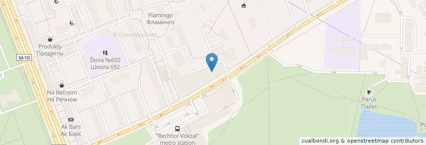 Mapa de ubicacion de Здоров.ру en 러시아, Центральный Федеральный Округ, Москва, Северный Административный Округ, Район Левобережный.