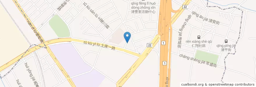Mapa de ubicacion de 藍煙牛排 en Taiwan, Kaohsiung, 楠梓區.