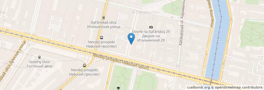 Mapa de ubicacion de KFC en Rusland, Северо-Западный Федеральный Округ, Oblast Leningrad, Sint-Petersburg, Центральный Район, Дворцовый Округ.