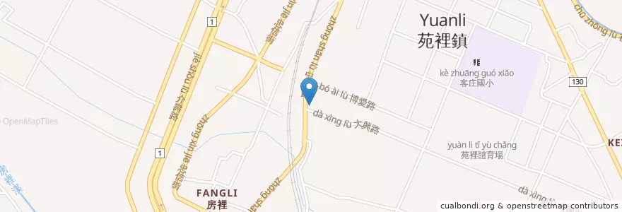 Mapa de ubicacion de 長春診所 en 台湾, 台湾省, 苗栗県, 苑裡鎮.