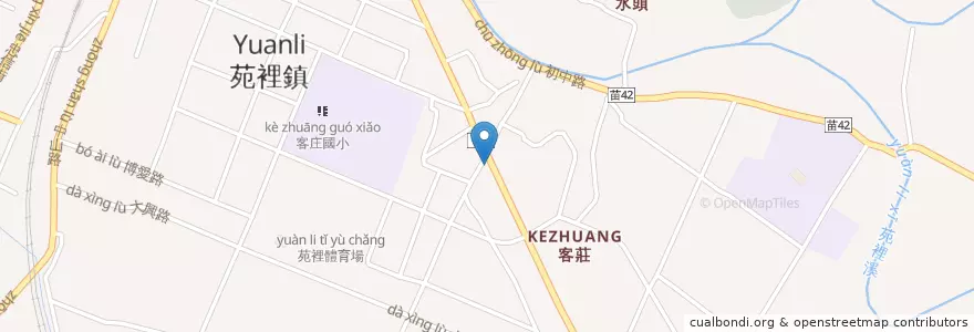 Mapa de ubicacion de 五路鍋聖臭臭鍋 en Tayvan, 臺灣省, 苗栗縣, 苑裡鎮.