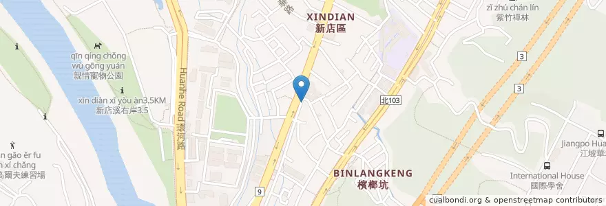 Mapa de ubicacion de 進新牙醫 en تايوان, تايبيه الجديدة, 新店區.