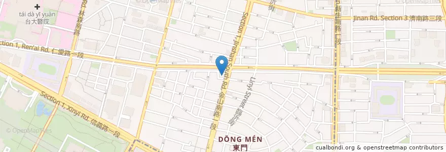 Mapa de ubicacion de 皇膳餐廳 en 타이완, 신베이 시, 타이베이시, 중정 구.