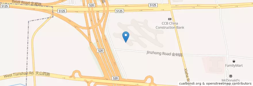 Mapa de ubicacion de Starbucks en 中国, 上海市, 長寧区.