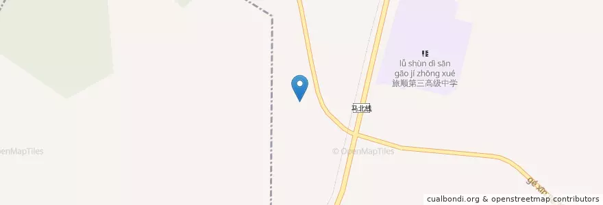 Mapa de ubicacion de 乐椿轩医院 en الصين, لياونينغ, مدينة داليان, 旅顺口区, 光荣街道.