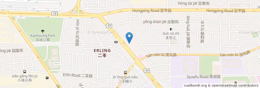 Mapa de ubicacion de 肯德基 en Taïwan, Kaohsiung, 小港區.