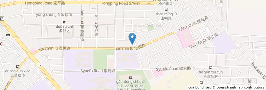 Mapa de ubicacion de 摩斯漢堡 en Taiwan, Kaohsiung, Distretto Di Xiaogang.