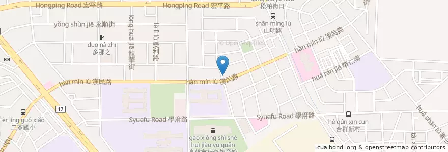 Mapa de ubicacion de 呷尚堡 en 台湾, 高雄市, 小港区.