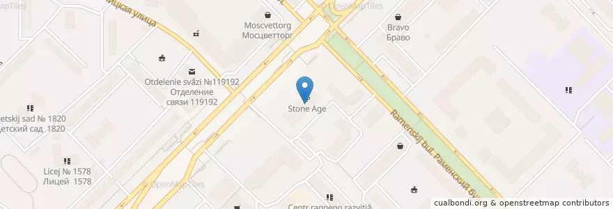 Mapa de ubicacion de Лорд en Russia, Distretto Federale Centrale, Москва, Западный Административный Округ, Район Раменки.