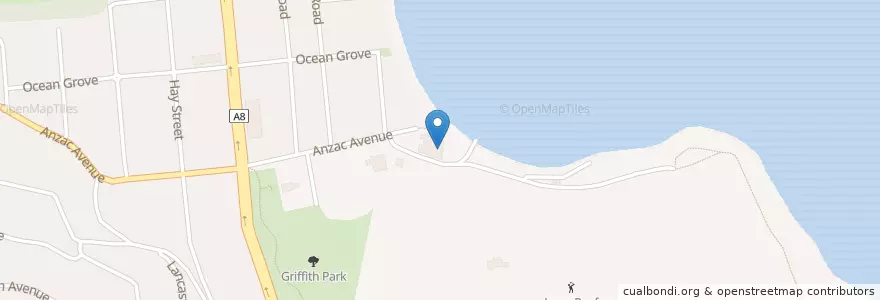Mapa de ubicacion de White Rock Cafe en Avustralya, New South Wales, Sydney, Northern Beaches Council.