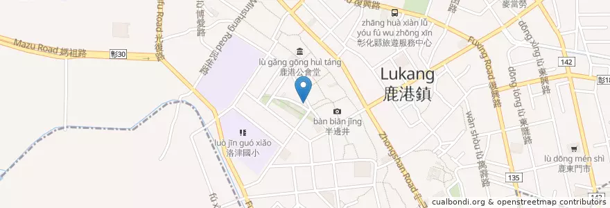 Mapa de ubicacion de 57蔬果便當 en 臺灣, 臺灣省, 彰化縣, 鹿港鎮.