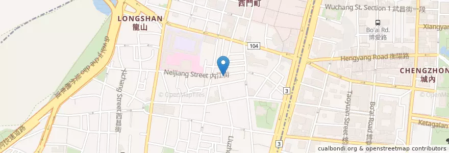 Mapa de ubicacion de 新疆吐魯番羊肉餐廳 en Tayvan, 新北市, Taipei, 萬華區.