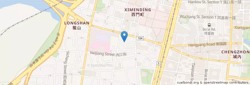 Mapa de ubicacion de 巷子口麵店 en 臺灣, 新北市, 臺北市, 萬華區.