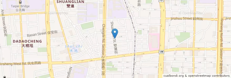 Mapa de ubicacion de 雙福宮 en 台湾, 新北市, 台北市, 大同区.