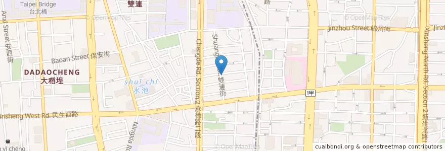 Mapa de ubicacion de 滿庭香滷肉飯 en 타이완, 신베이 시, 타이베이시, 다퉁 구.