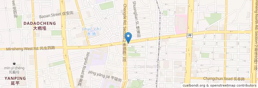 Mapa de ubicacion de 一聖堂中醫 en Tayvan, 新北市, Taipei, 大同區.
