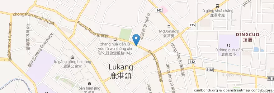 Mapa de ubicacion de 豪口味自助餐 en Тайвань, Тайвань, Чжанхуа, Луган.