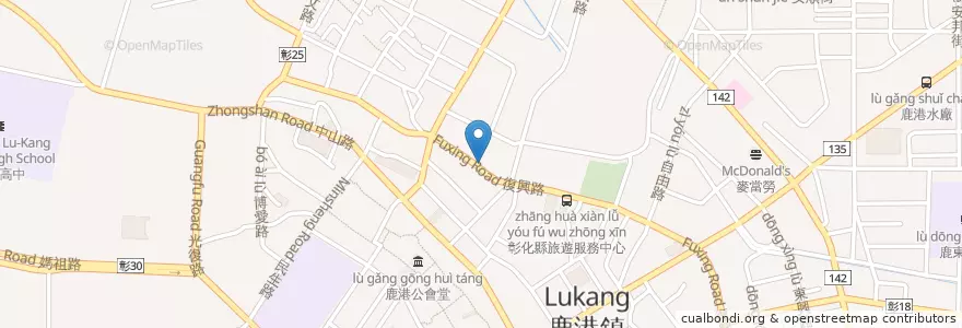 Mapa de ubicacion de 施姓宗祠 en Тайвань, Тайвань, Чжанхуа, Луган.