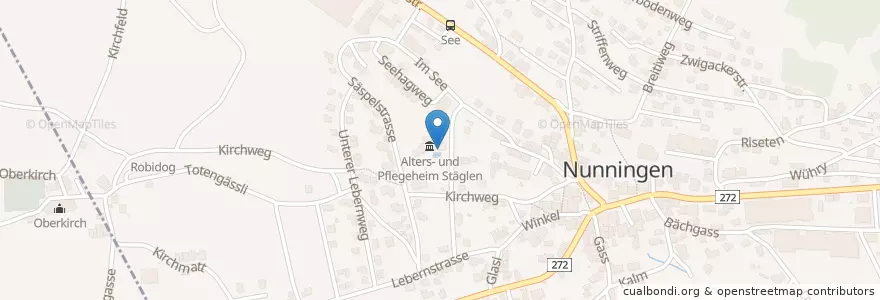Mapa de ubicacion de Altersheim en Schweiz/Suisse/Svizzera/Svizra, Solothurn, Amtei Dorneck-Thierstein, Bezirk Thierstein, Nunningen.