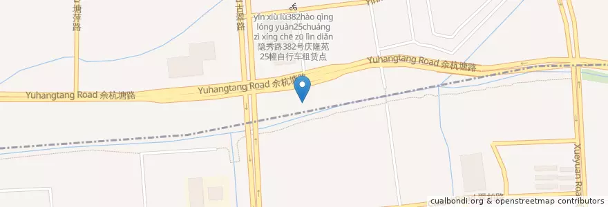 Mapa de ubicacion de 水上巴士 - 古翠站 en China, Zhejiang, Hangzhou City, Gongshu District.