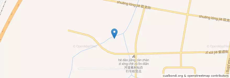 Mapa de ubicacion de 水上巴士 - 蔣村站 en 中国, 浙江省, 杭州市, 西湖区.