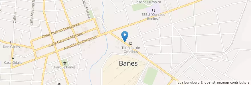 Mapa de ubicacion de Venta de Pizzas en 쿠바, Holguín, Banes, Ciudad De Banes.