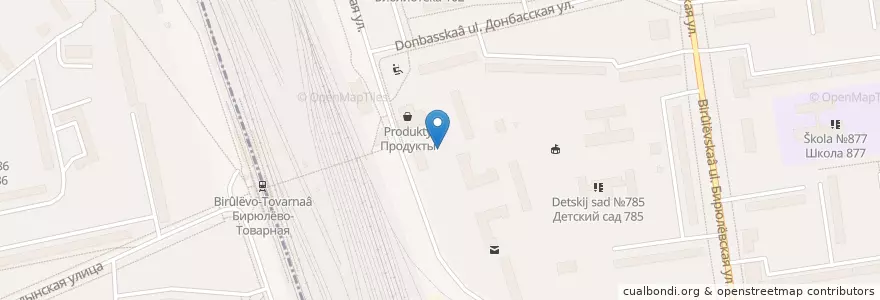 Mapa de ubicacion de Шафран en Rússia, Distrito Federal Central, Москва, Южный Административный Округ, Район Бирюлёво Восточное.
