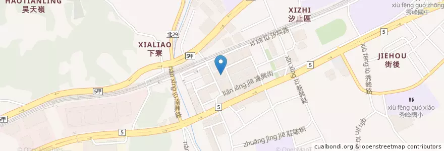 Mapa de ubicacion de 鵝芽芽托嬰中心 en تایوان, 新北市, 汐止區.