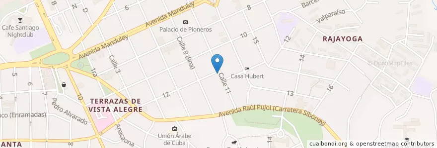Mapa de ubicacion de Unidad Policial Criminalística en Cuba, Santiago De Cuba, Santiago De Cuba, Ciudad De Santiago De Cuba.