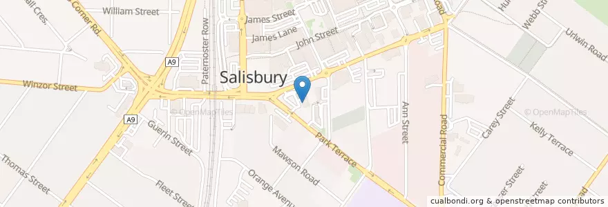 Mapa de ubicacion de Fat Jessy's Pizza Bar en オーストラリア, 南オーストラリア, Adelaide, City Of Salisbury.