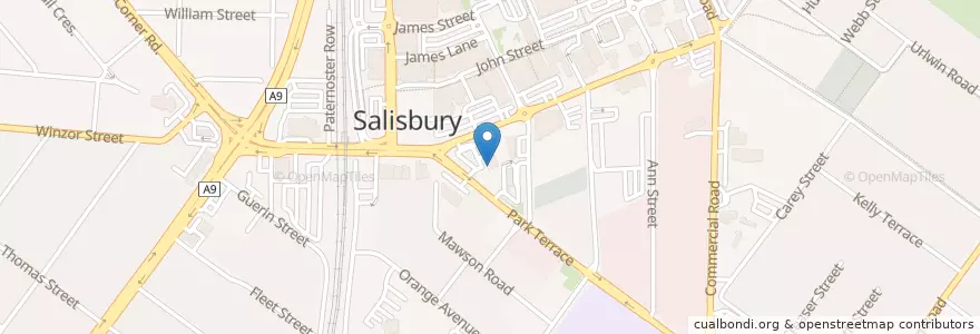 Mapa de ubicacion de Nakontong en 澳大利亚, 南澳大利亚州, Adelaide, City Of Salisbury.