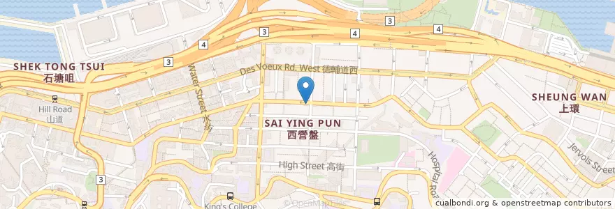 Mapa de ubicacion de 大快活 Fairwood en Çin, Guangdong, Hong Kong, Hong Kong Adası, Yeni Bölgeler, 中西區 Central And Western District.