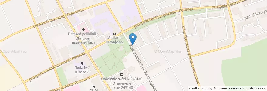 Mapa de ubicacion de Сбербанк en Rússia, Distrito Federal Central, Брянская Область, Клинцовский Район, Городской Округ Клинцы.