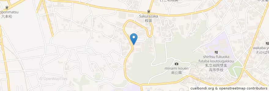 Mapa de ubicacion de コインパーキング en 일본, 후쿠오카현, 후쿠오카, 中央区.