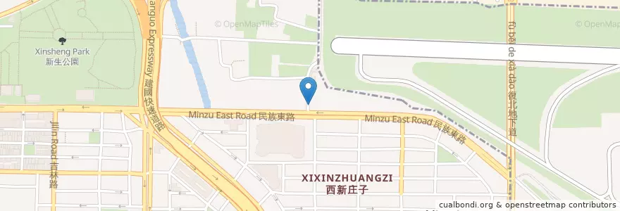 Mapa de ubicacion de 中嶽殿 en Tayvan, 新北市, Taipei, 中山區.
