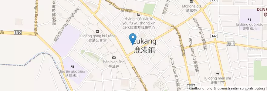 Mapa de ubicacion de 香霖當歸鴨 en Tayvan, 臺灣省, Changhua, 鹿港鎮.