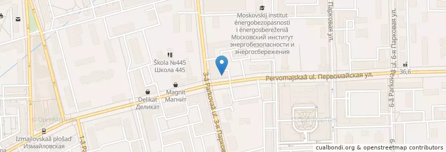 Mapa de ubicacion de ПаПан en Rusland, Centraal Federaal District, Moskou, Восточный Административный Округ, Район Измайлово.