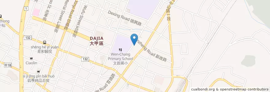 Mapa de ubicacion de 周家肉圓 en Taiwán, Taichung, 大甲區.