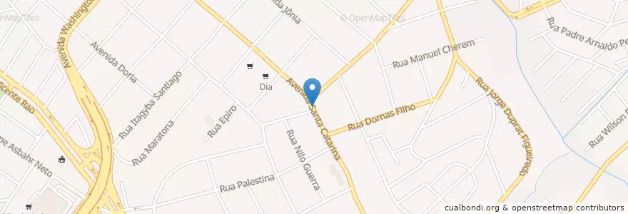 Mapa de ubicacion de Ponto da Esfiha en البَرَازِيل, المنطقة الجنوبية الشرقية, ساو باولو, Região Geográfica Intermediária De São Paulo, Região Metropolitana De São Paulo, Região Imediata De São Paulo, ساو باولو.